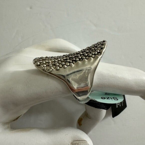 E&L Israel Sterling Silver Electroform Popcorn Statement Ring Sz. 7 - Picture 8 of 16